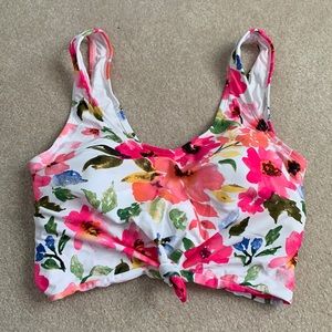 Coral Reef Knotted Swim Top